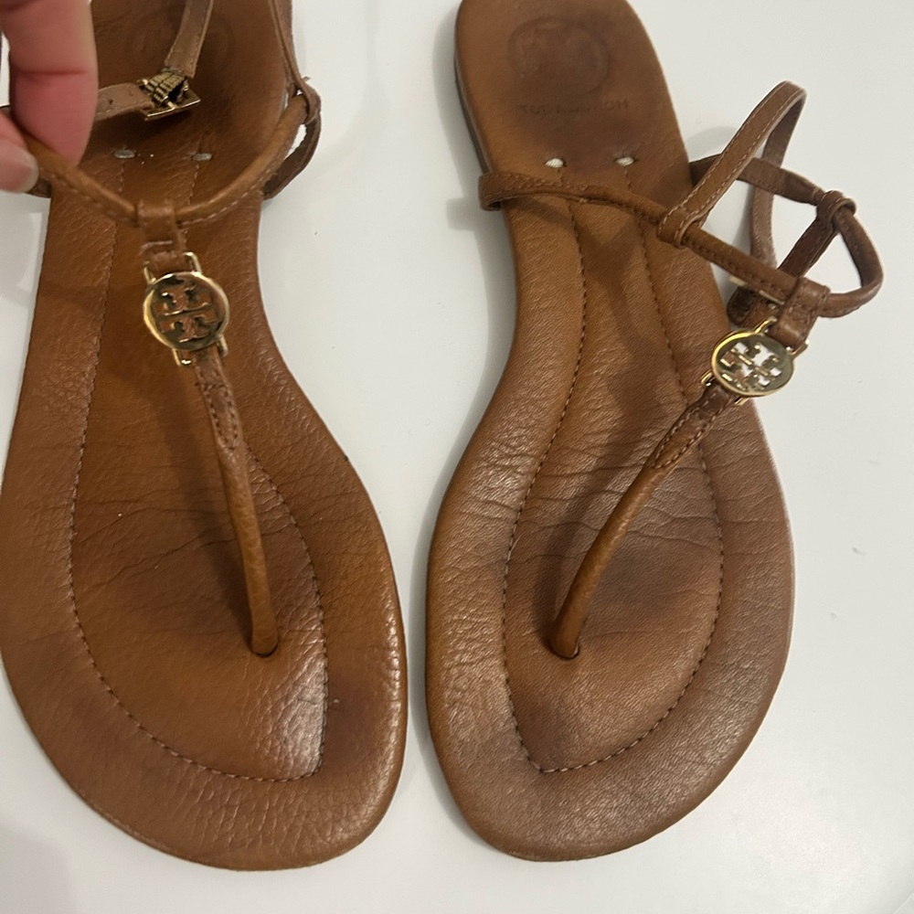 Tory Burch Tan Leather Sandals